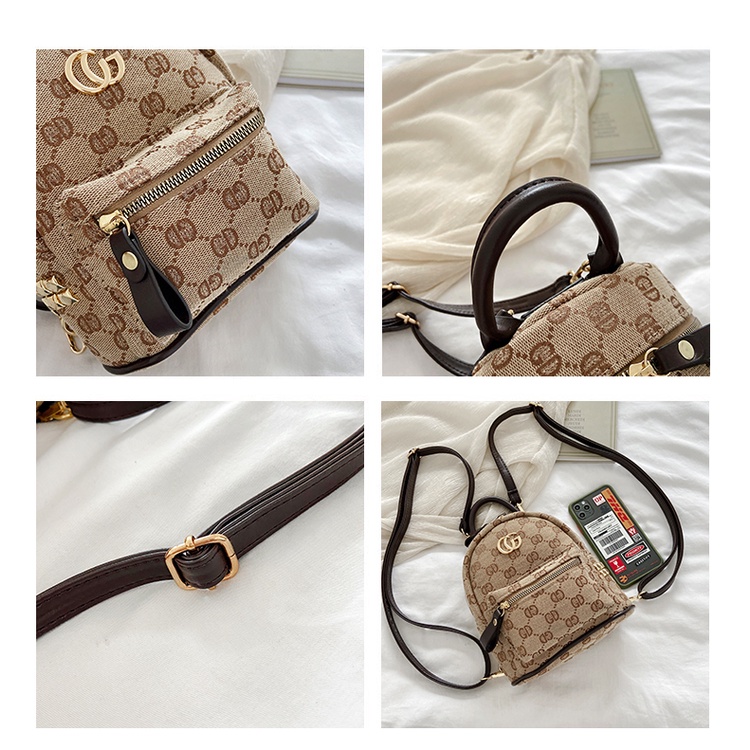 [RẺ NHẤT SHOPEE] Balo gucci nữ mini kiêm túi đeo chéo CG-450A , chất da mềm dữ fom cực tốt, chống nước, balo công sở