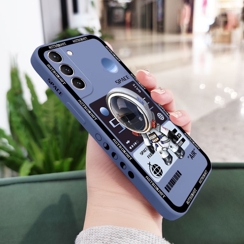 Ốp Điện Thoại Cảm Giác Thoải Mái In Hình Phi Hành Gia Cho Samsung Galaxy S21 S20 FE Ultra Plus