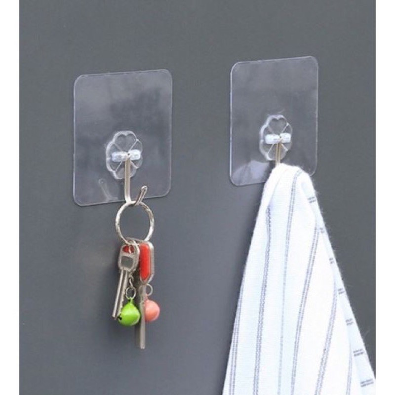 Móc dán tường trong suốt set 5 cái