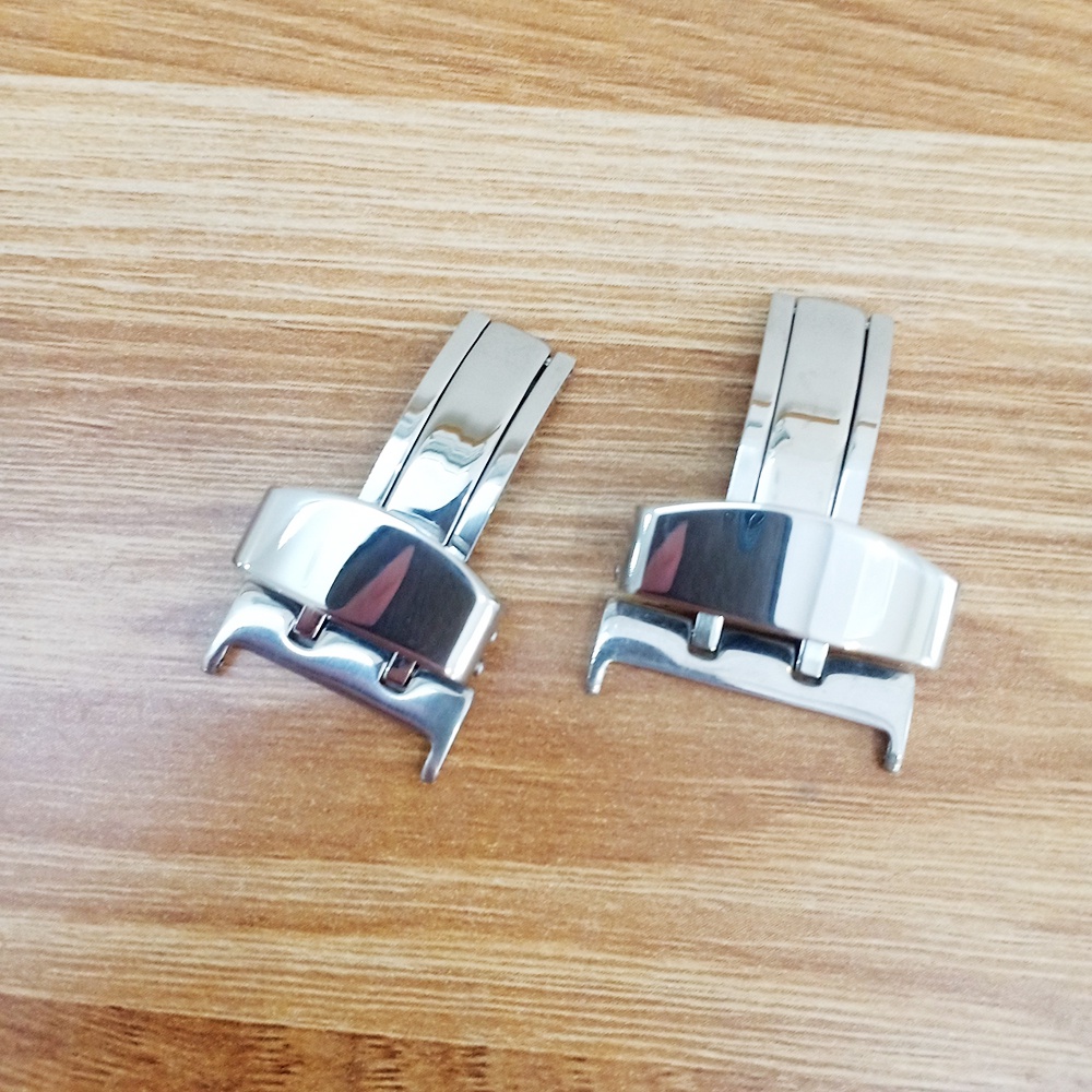 Khóa bướm đồng hồ gập 1 bên phù hợp tay nhỏ màu trắng NHIỀU SIZE