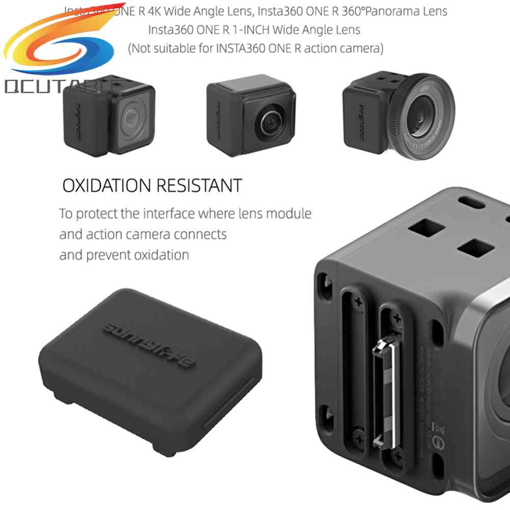 Set 2 Nút Bịt Chống Bụi Góc Rộng 360 Độ Bằng Silicon Cho Insta360 ONE R 4K 1 inch