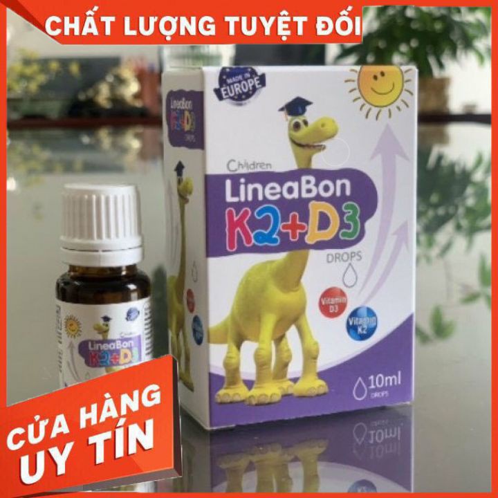 Vitamin K2 D3 cho bé Lineabon New bổ sung K2 D3 giúp tăng hấp thu canxi trẻ, ăn ngon ngủ tốt, cao lớn