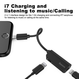 Bộ chia cổng Lightning 1 thành 2 Baseus L37 cho iPHONE