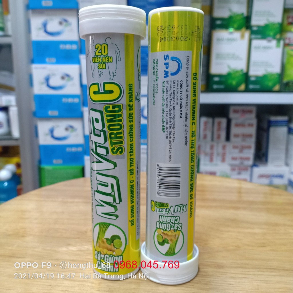 Viên sủi bổ sung Vitamin MyVita tuýp 20 viên