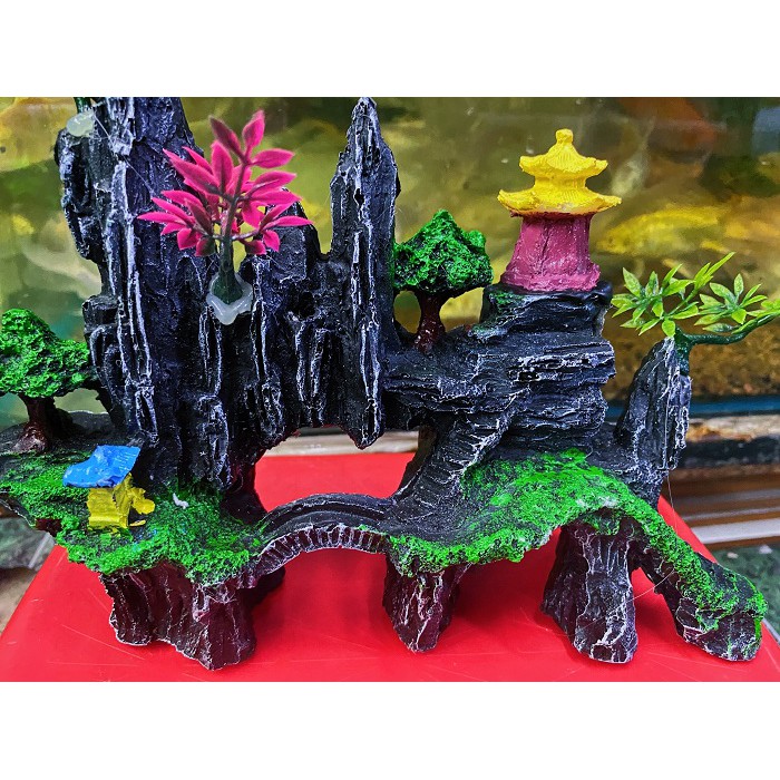 TIỂU CẢNH TRANG TRÍ HỒ CÁ NON BỘ 23X6X19CM