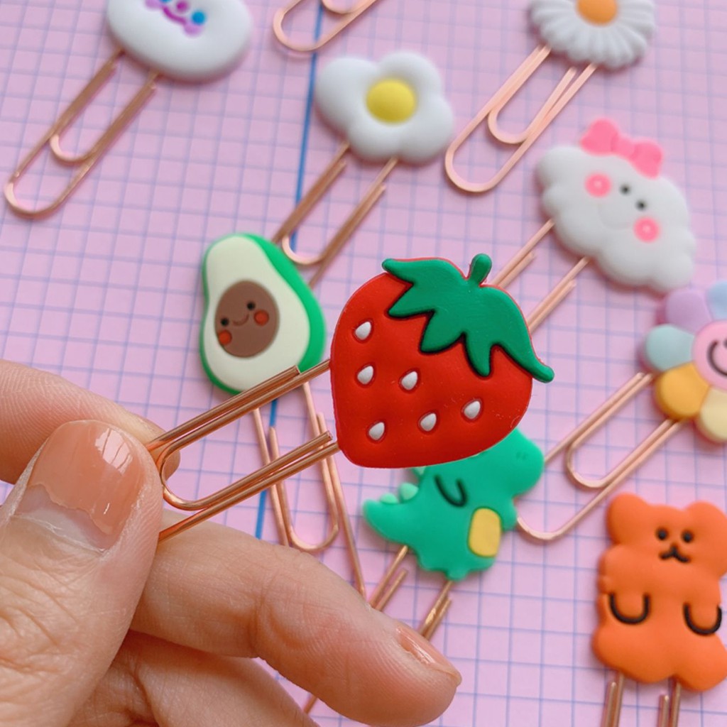 Kẹp Giấy Paper Clip Đính Hình Nhựa Vpp Stationery Cute