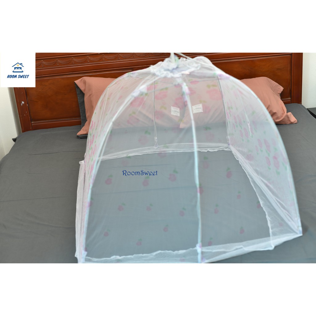 Màn chụp cho trẻ sơ sinh chống muỗi và côn trùng khung thép . Mùng chụp cho bé cao cấp