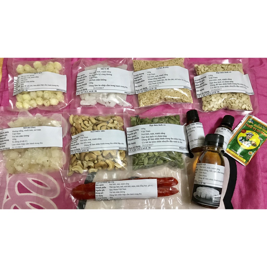 Set nhân bánh trung thu thập cẩm cơ bản- Combo nhân thập cẩm