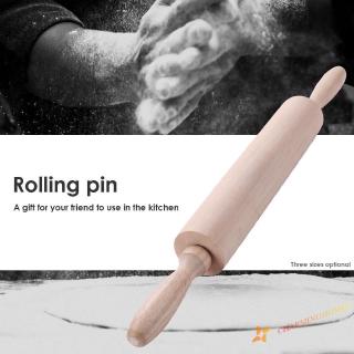 Solid Wood Rolling Pin Baking Cookies Biscuit Fondant Cake Dough Roller