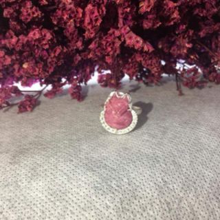 Nhẫn hồ ly ruby bọc bạc