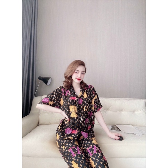 Pyjama Tay Cánh Dơi Cực Đẹp chất lụa hàn cao cấp(10)