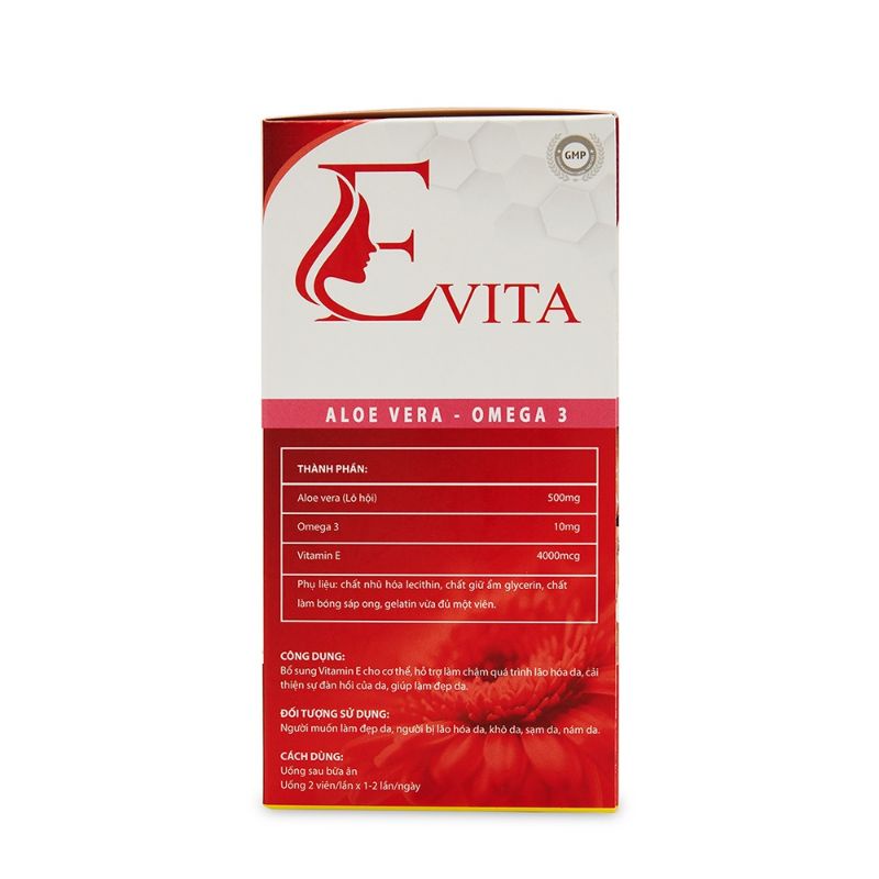 E vita  400 vitamin e đỏ đẹp da, mờ thâm, chống lão háo, làm sáng và mịn da, làm da sáng tự nhiên có tinh chất nha đam