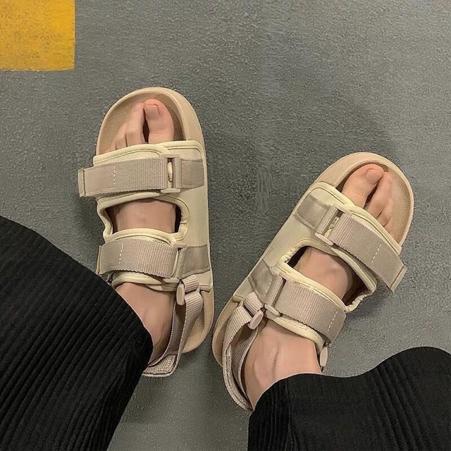 Sandals đế nhựa mềm hai màu