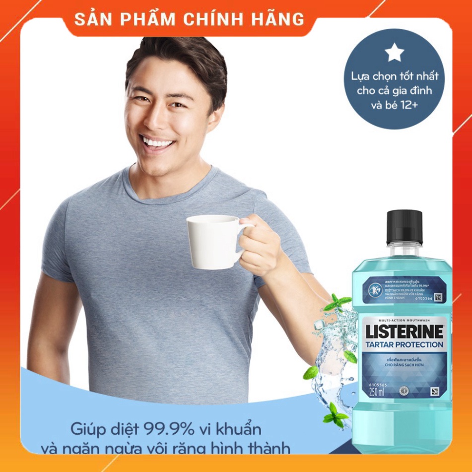 Nước súc miệng ngăn ngừa mảng bám Listerine Tartar Protection 500ml