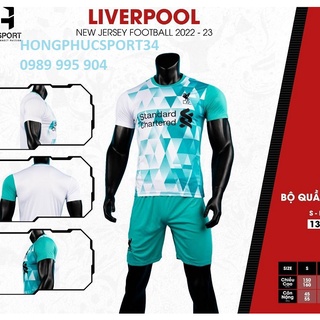 [GIÁ XƯỞNG] CLB LIVERPOOL QUẦN ÁO BÓNG ĐÁ TRẮNG XANH