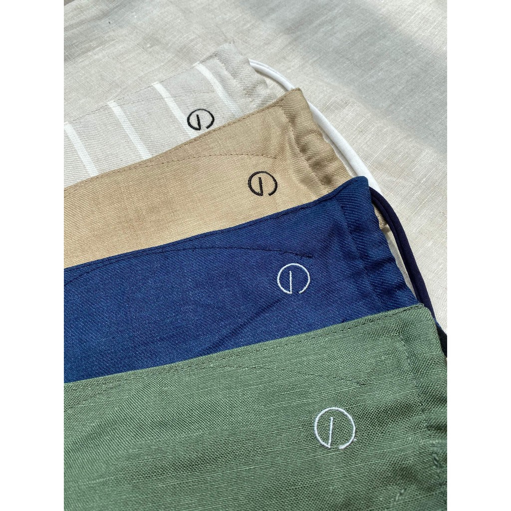 Khẩu trang vải linen hai lớp thiết kế 3D MONO (màu ngẫu nhiên) | BigBuy360 - bigbuy360.vn