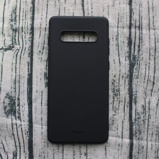 Ốp lưng silicon chống bám vân tay cho Samsung Galaxy S10 Plus ( Đen)