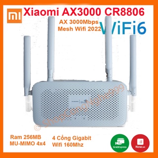 Bộ phát wifi router wifi Xiaomi AX3000 CR8806 CR6608 160Mhz chuẩn WIFI 6 AX300 Mesh Lan Gigabit tải cao 4 anten