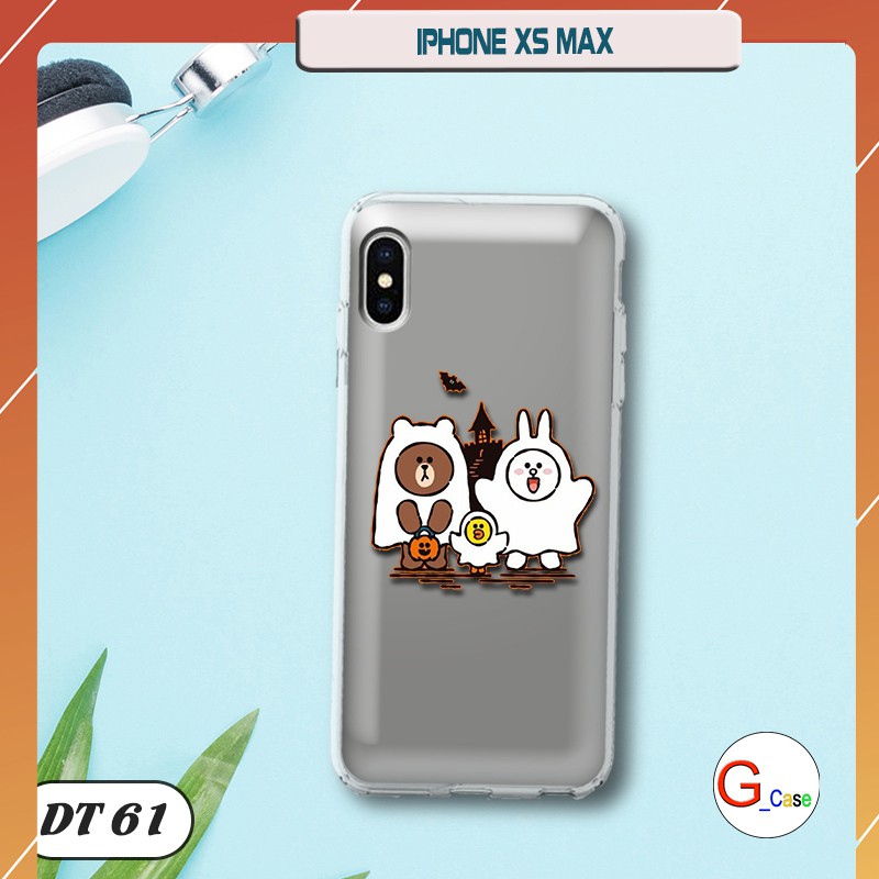 Ốp lưng dẻo trong in hình cho IPhone Xs Max