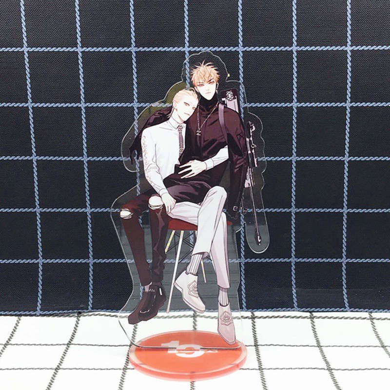 Mô hình trưng bày để bàn dạng đứng bằng acrylic họa tiết anime 19 Days kích thước 15cm