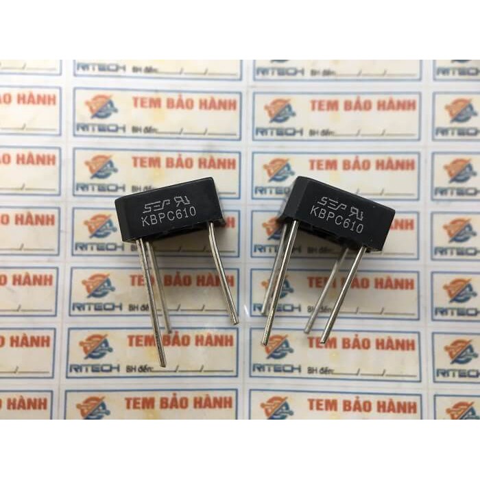 Combo 10 con KBPC610 Diode cầu 6A/1000V