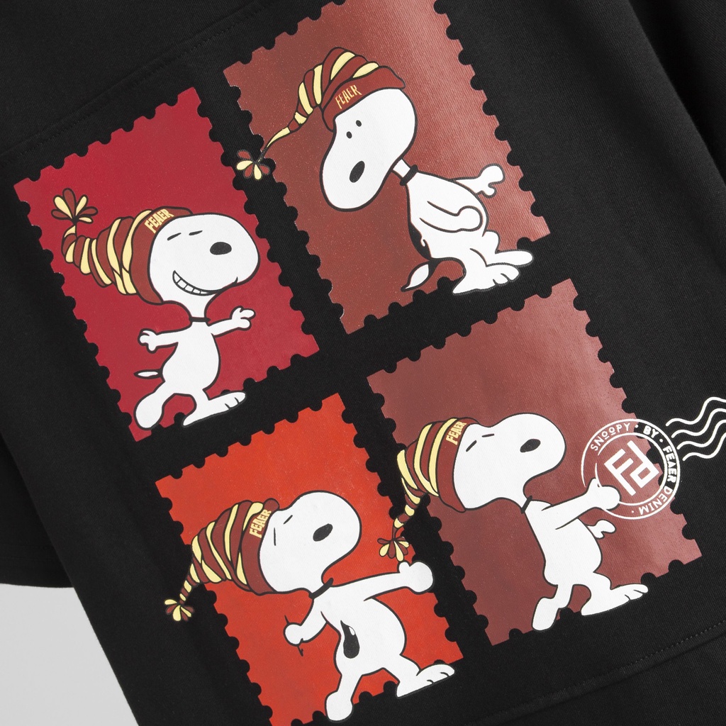 Áo thun nam cổ tròn FEAER DENIM tay ngắn chất cotton 2 chiều dày dặn, form regular fit Snoopy Funny | BigBuy360 - bigbuy360.vn