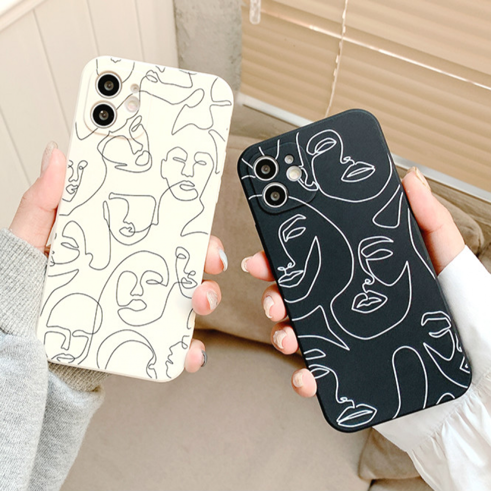 🔥3k🔥  ⚡Add on Deal ⚡Ốp điện Thoại Tpu Mềm Chống Trầy In Hình Mặt Người Trừu Tượng Cho Iphone 12 11 Pro Max X Xs Max Xr 8 7 | BigBuy360 - bigbuy360.vn