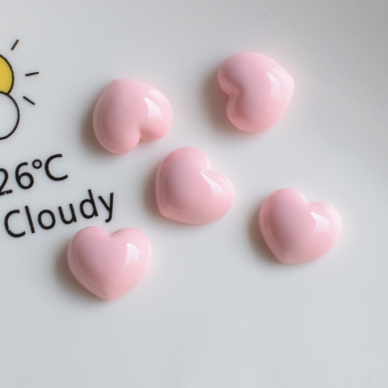 Bộ 10 Miếng Dán Trang Trí Móng Tay / Điện Thoại Hình Trái Tim Nhiều Màu Sắc Diy