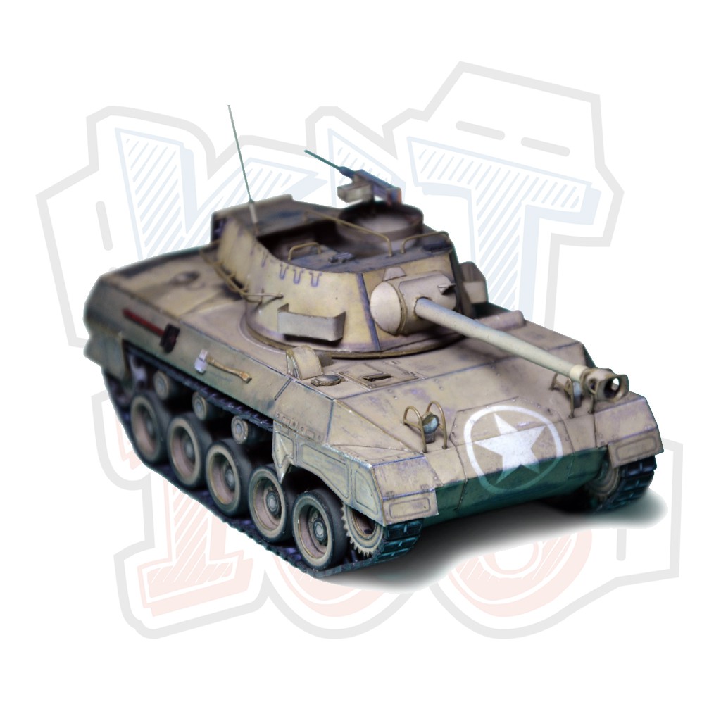 Mô hình giấy xe tăng quân sự WWII US M18 Hellcat Light Tank Destroyer - World of Tanks