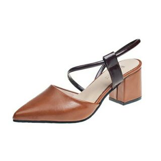 Order (kèm ảnh thật)  giày búp bê da pu cao 7cm