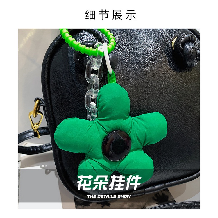 Túi Đeo Chéo Vai Họa Tiết Hoa Nhỏ Màu Sắc Tương Phản Dành Cho Nữ