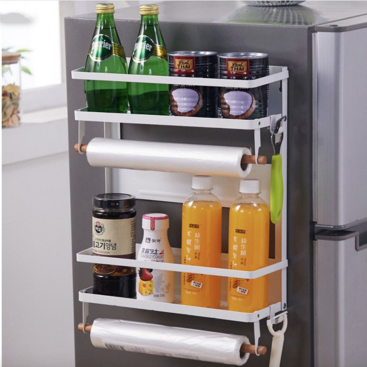 Kệ nam châm gắn tủ lạnh nhà bếp xếp gọn cao cấp JAPAN