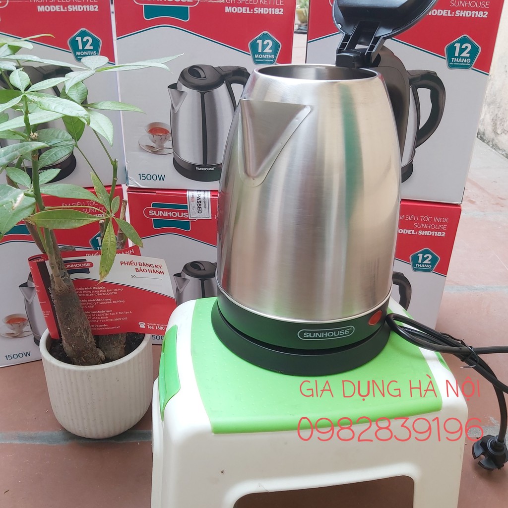 Ấm siêu tốc Sunhouse 1182 chính hãng giá rẻ nhất