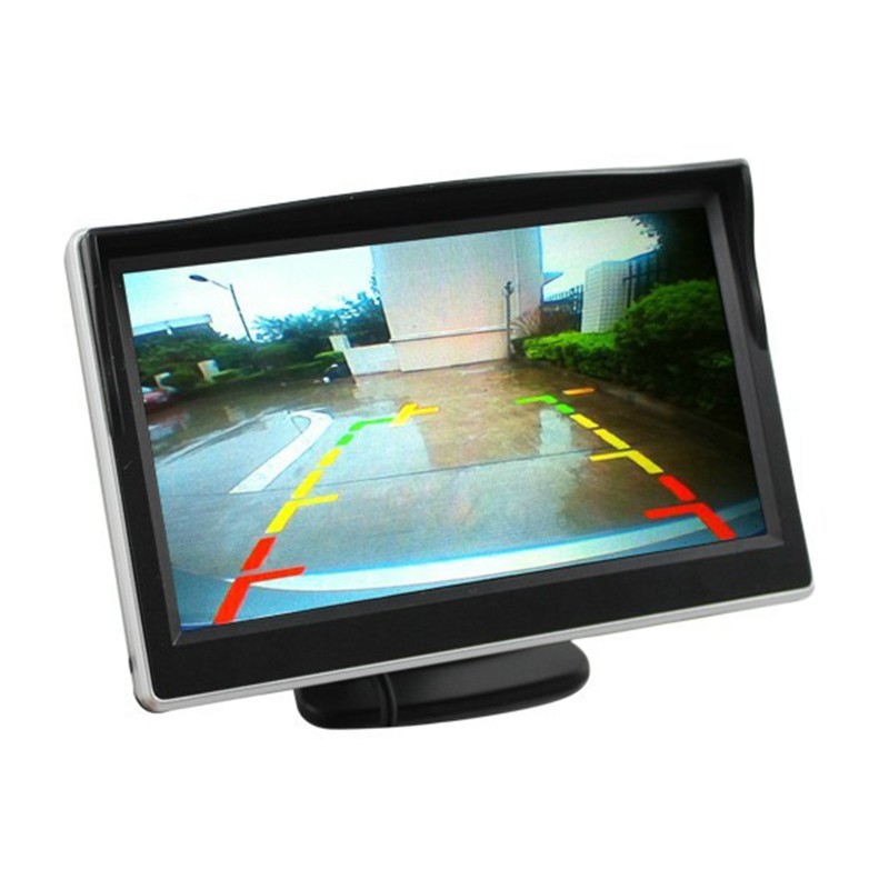 Màn Hình 5inch 800x480 Tft Lcd Hd Với 2 Giá Đỡ Cho Gương Chiếu Hậu Xe Hơi