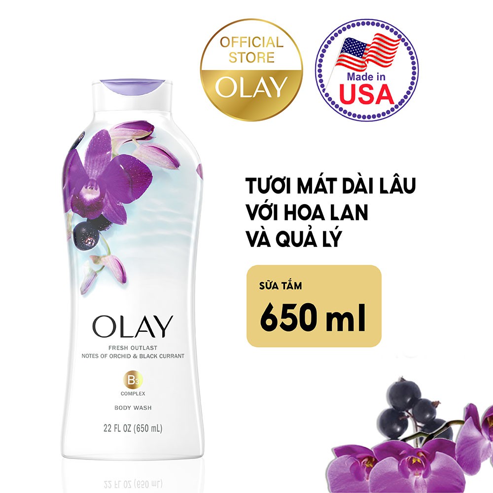 Sữa Tắm Olay Soothing Orchid &amp; blackcurrant 650ml