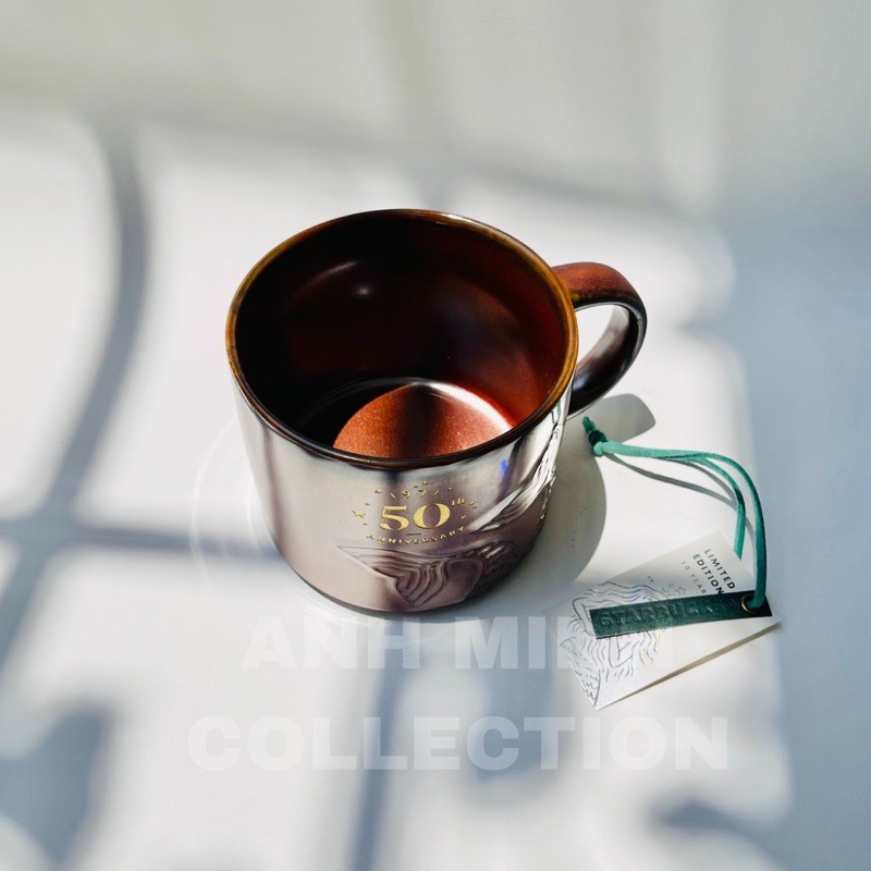 CỐC SỨ STARBUCKS MUG CERAMIC 50th ANNIVERSARY SIREN TAIL