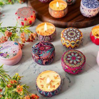 Đèn cầy hoa khô thiên nhiên siêu thơm