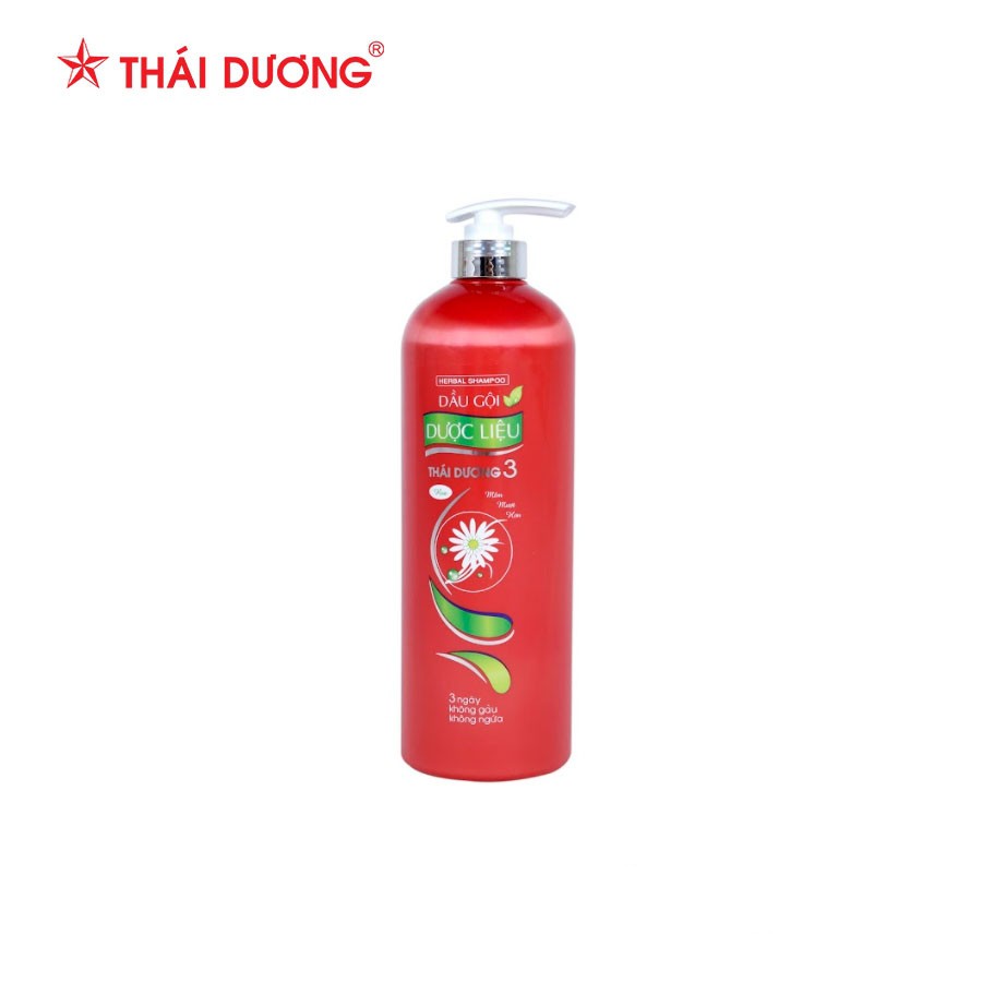 Dầu Gội và Xả Dược Liệu Thái Dương 3 (Hương Hoa) - Giảm Rụng Tóc, Dưỡng Tóc (Chai 200ml/480ml/600ml/1100ml) [Chính Hãng]