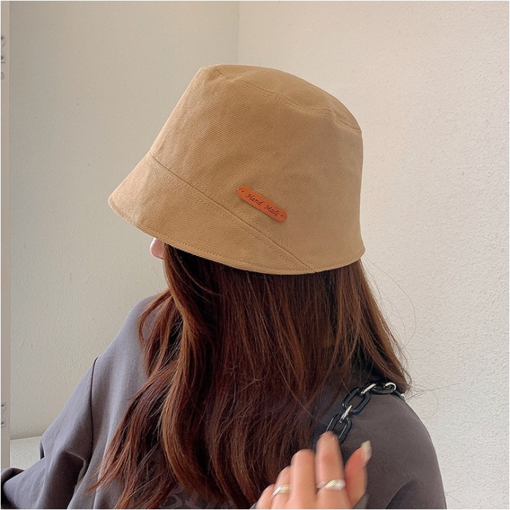 Mũ Bucket màu trơn cao cấp nón vành nam nữ phong cách unisex thời trang cá tính thêu chữ HANDMADE