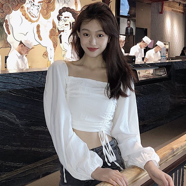 Áo sơ mi nữ tay dài Emilyshop ulzzang