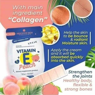 Viên uống đẹp da Vitamin E Peach Thái Lan (bịch 60 viên)