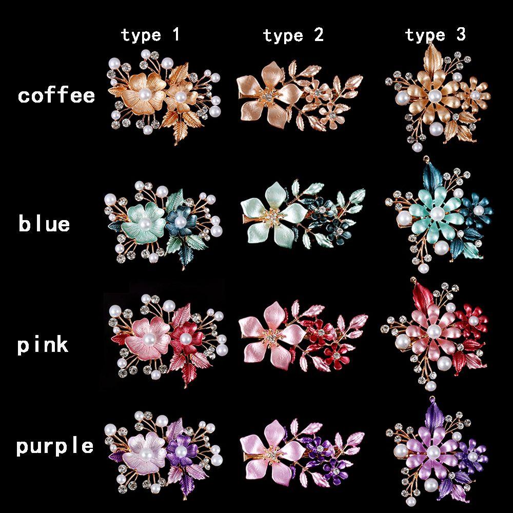 Kẹp Tóc Hoa Bằng Hợp Kim|Trâm Cài Tóc Cô Dâu Đính Đá Sang Trọng