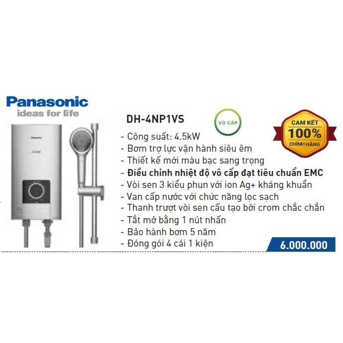 Máy nước nóng Panasonic DH-4NP1VS