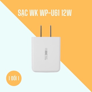 Cốc sạc 2 cổng WK WP-U61 Sạc dòng cao 2,4A  - Tặng kèm cáp sạc