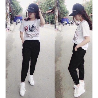 Quần jogger kaki nữ
