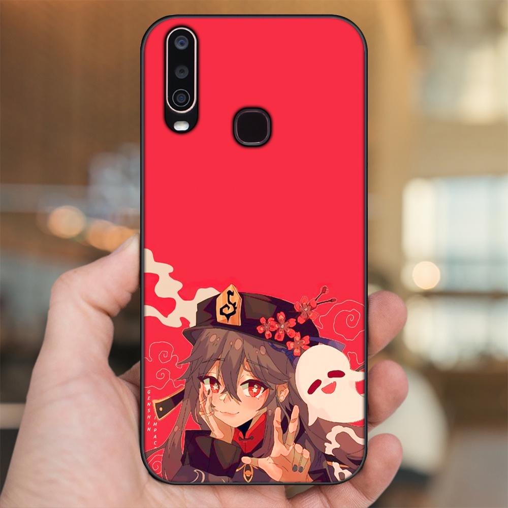 Ốp lưng Vivo Y12, Y15, Y17, U10 viền đen in hình Hutao Genshin Impact