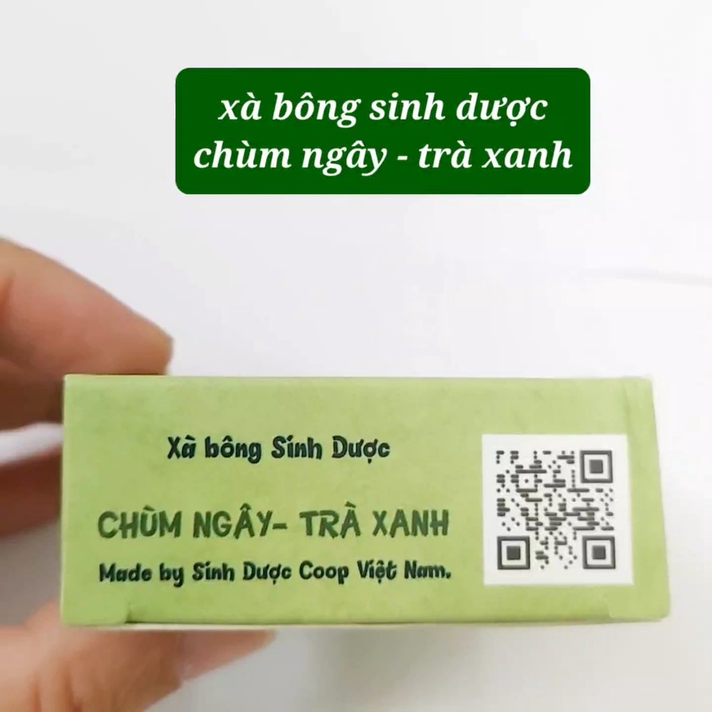Xà bông sinh dược chùm ngây trà xanh 100g xà phòng tắm chiết xuất nguyên chất từ thảo mộc thiên nhiên
