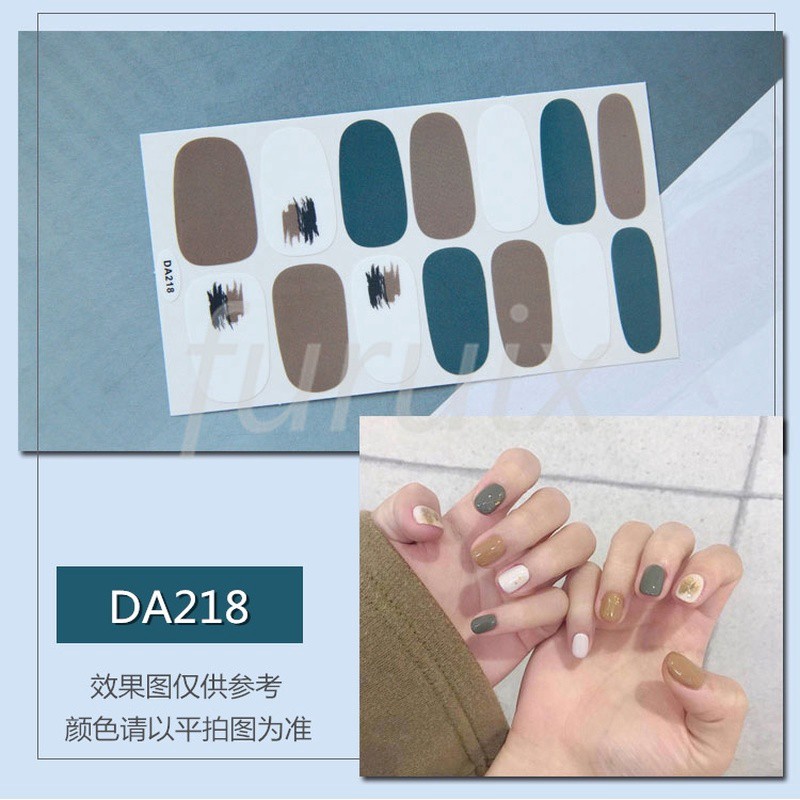 Nhãn dán trang trí móng tay màu gradient DA201-DA200 phong cách Pháp