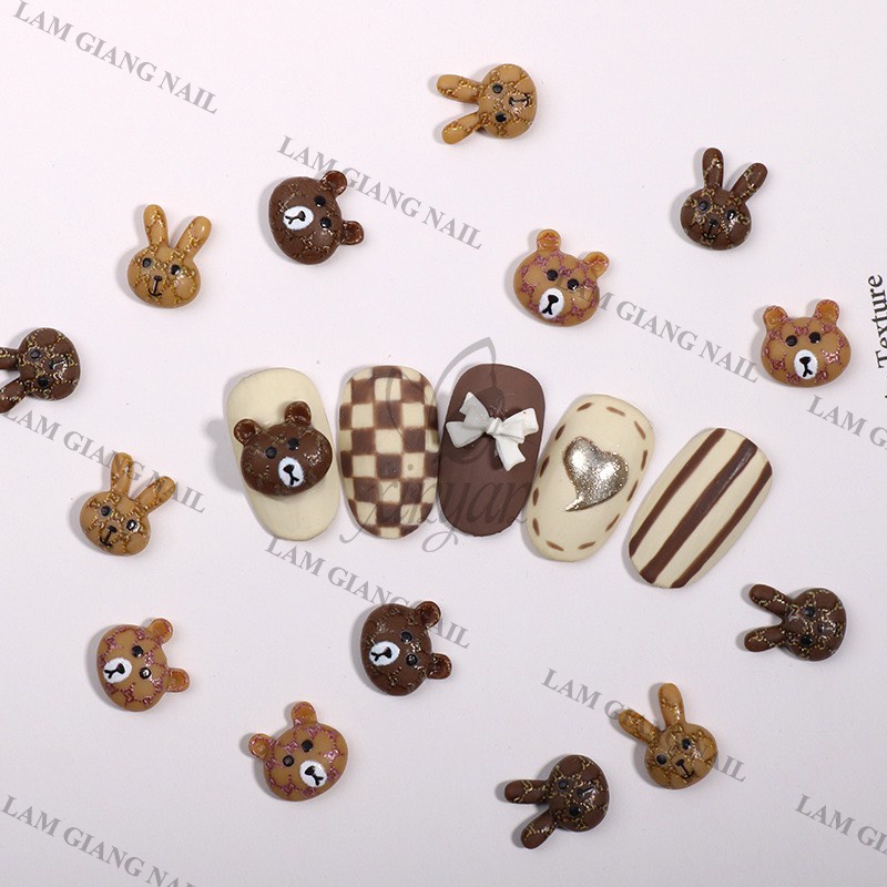 [Bán theo túi] Charm hoạt hình cực đáng yêu trang trí móng