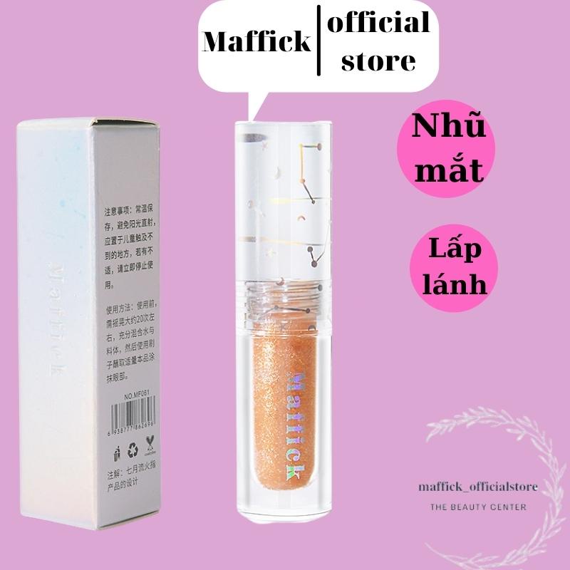 Nhũ mắt kim tuyến Maffick MF061 mỹ phẩm nội địa trung dạng lỏng làm bóng mắt phân cực kim cương chiếu sáng lấp lánh